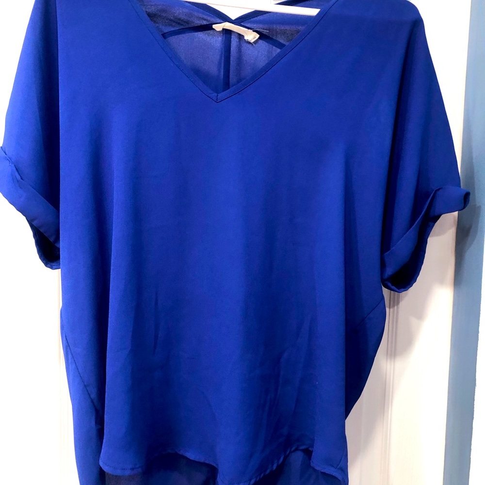 Lush split neck blouse